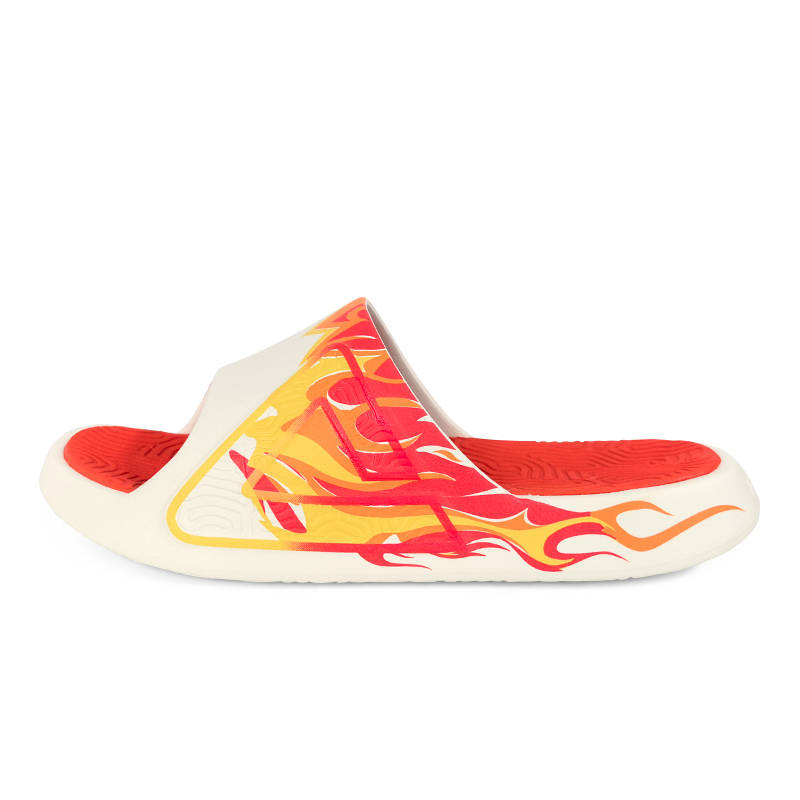 PEAK Tai Ji1.0 Abrasion Resistant Cushioning Slide Slippers Men's Ecru Orange
