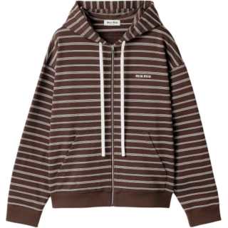 Miu Miu hooded zip-up sweatshirt