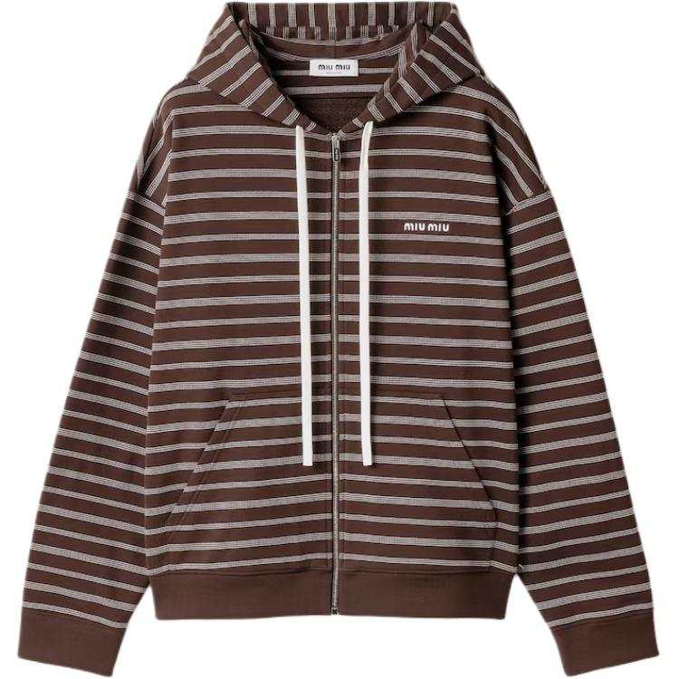 Miu Miu hooded zip-up sweatshirt