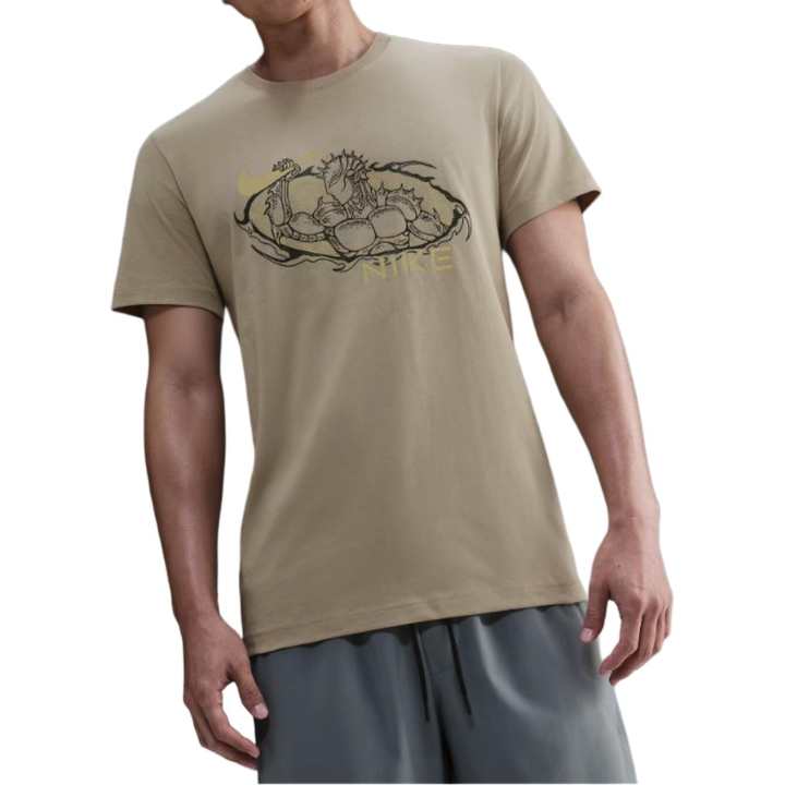 Nike Nike Clothing T Shirts Men's Desert Khaki Crew Neck