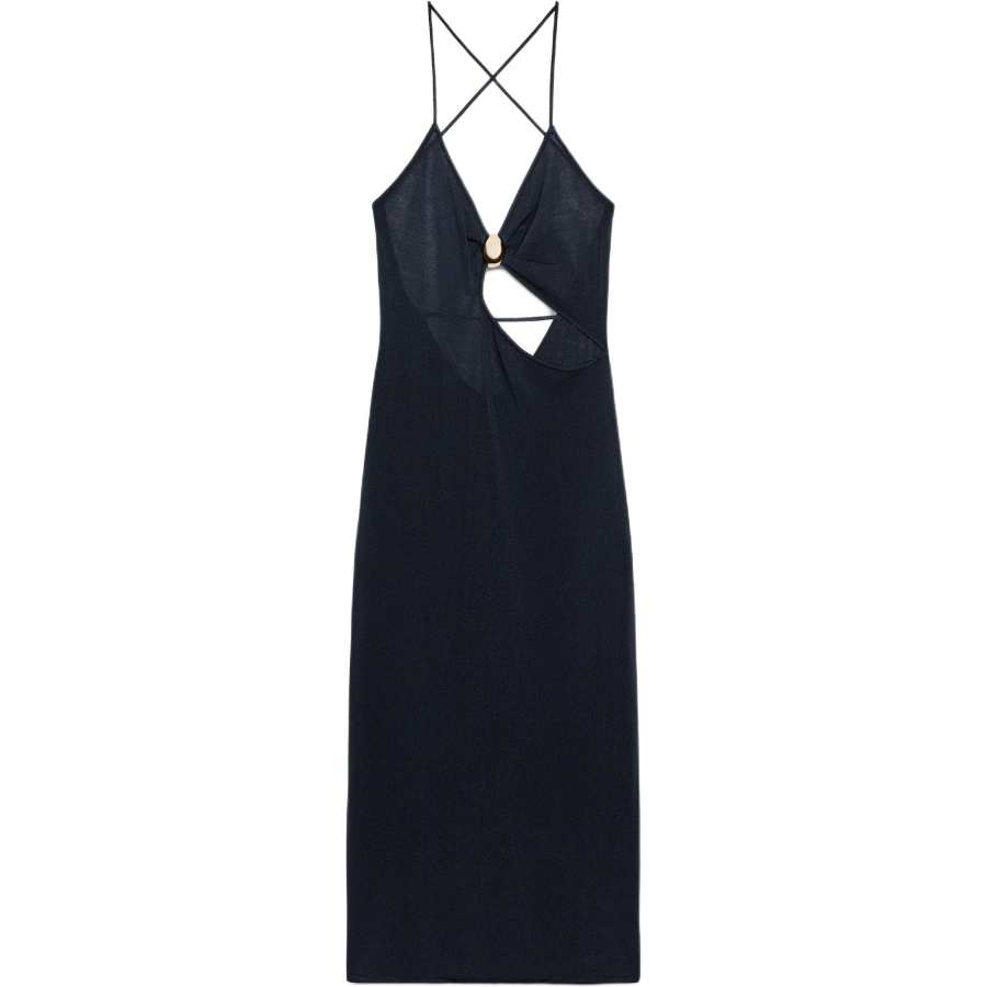ZARA Slip Dresses Women's Sea Blue Moderate