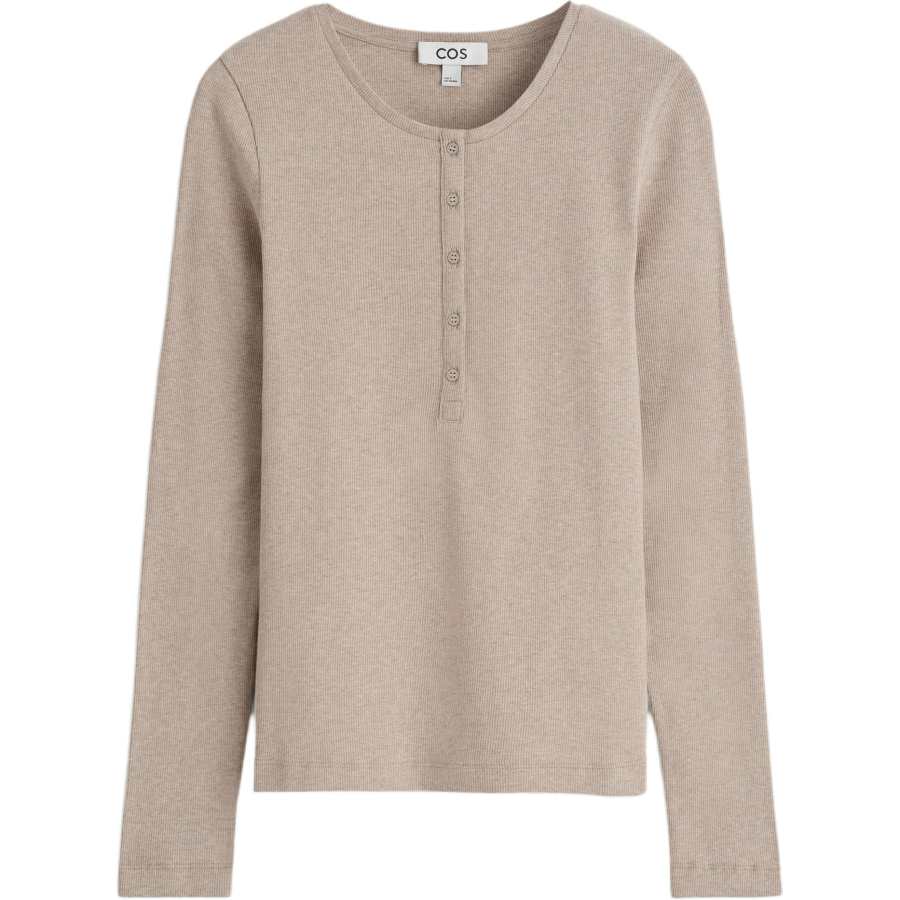 COS Knitwear Women's Oat Henry Collar Moderate