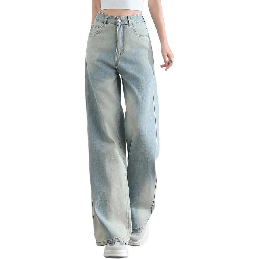 BALENO Jeans Women's Elegant Blue Moderate Wide Leg Pants