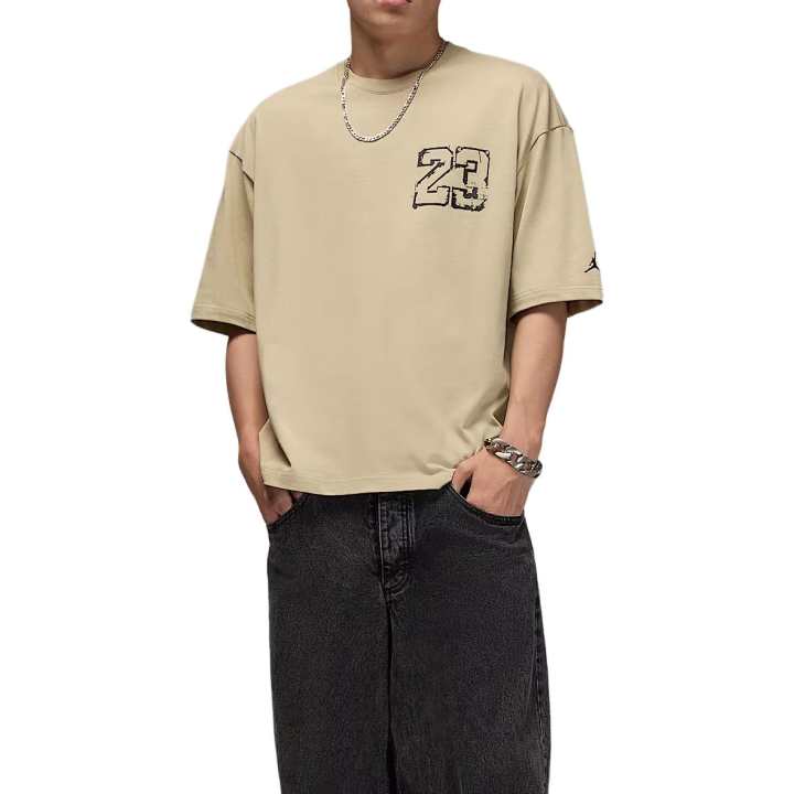 Jordan Jordan Apparel T Shirts Men's Desert Khaki Crew Neck