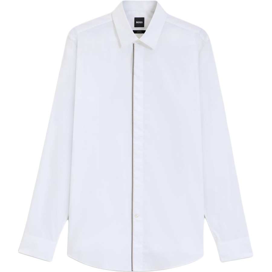 HUGO BOSS Shirts Men's White Lapel Moderate Other