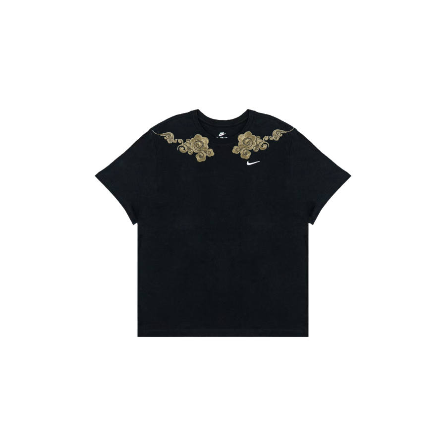 Nike Nike Sportswear T Shirts Men's Black Crew Neck Moderate Straight Fit