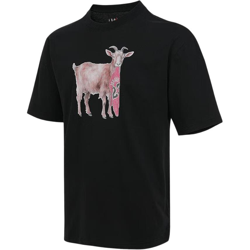 Jordan Jordan As M J GOAT SS CREW T Shirt Men's Black