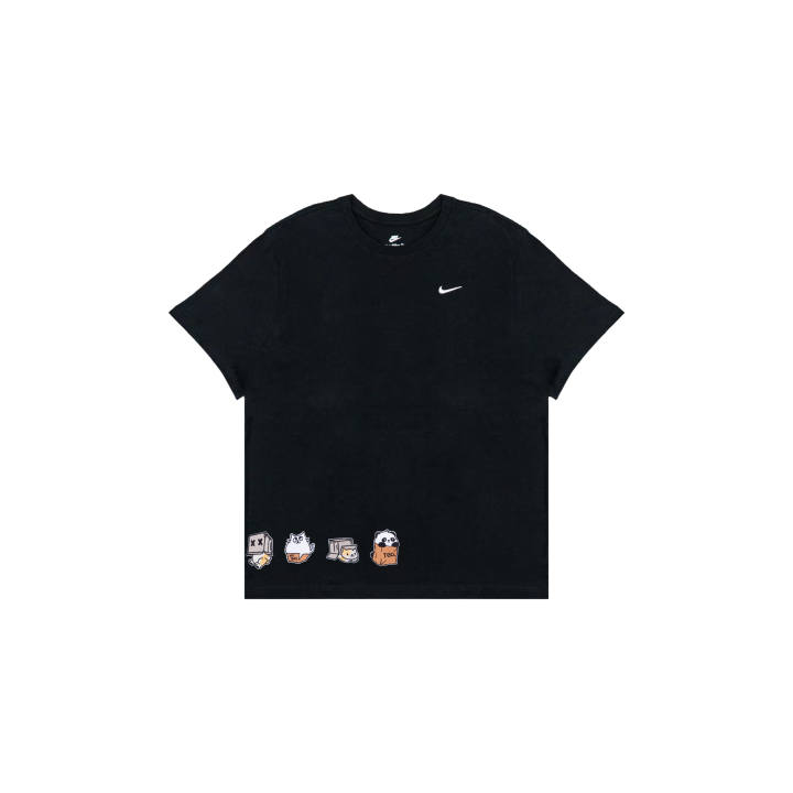 Nike Nike Sportswear T Shirts Men's Black Crew Neck Moderate Straight Fit