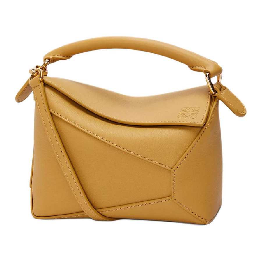 LOEWE Mini Puzzle Bag In Classic Calfskin Women's Yellow