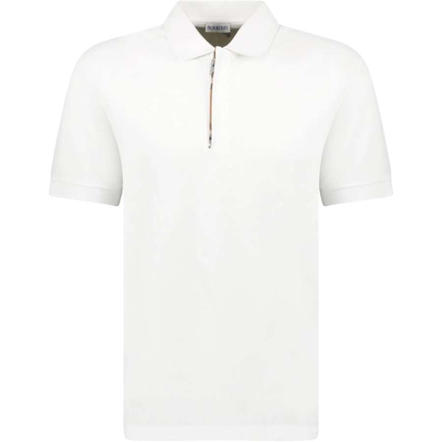 Burberry Polo Shirts Men's White Polo Collar Moderate Other