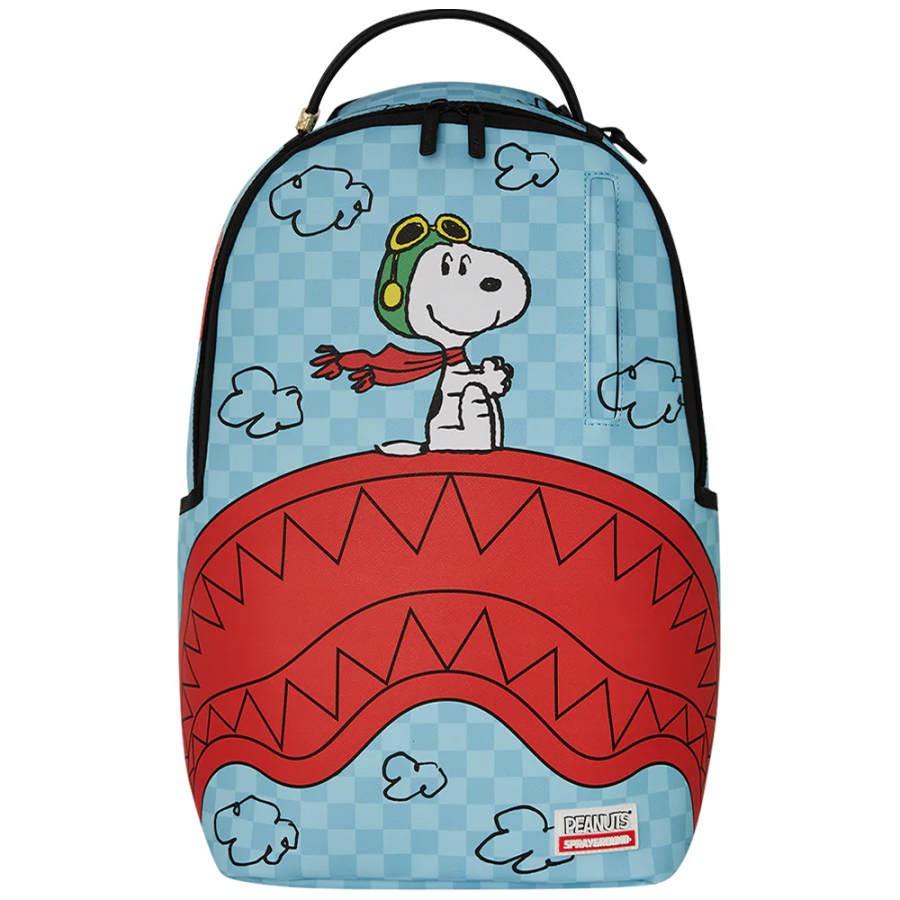 SPRAYGROUND X Snoopy, Collaboration PVC Polyvinyl Chloride Backpack Unisex Light Blue
