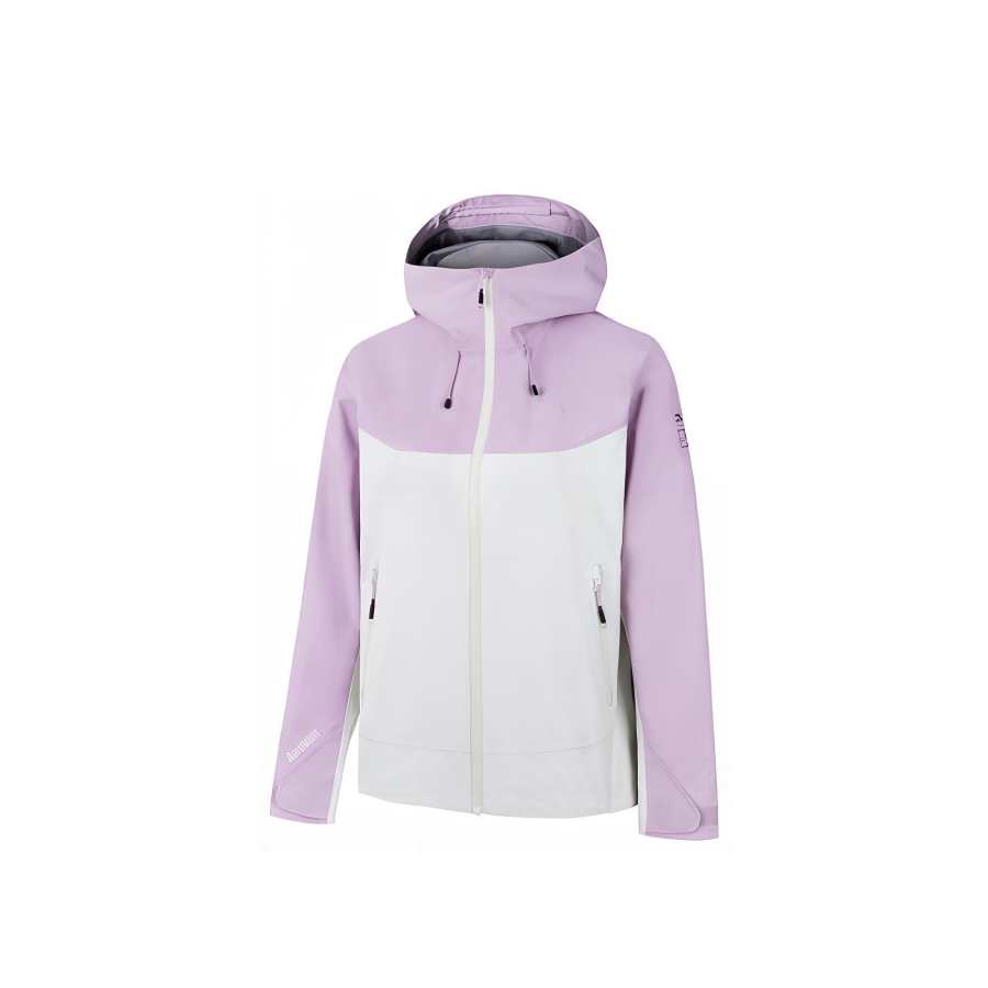 Anta Outdoor Collection Breathable Windbreaker Jacket Women's Papyrus White/Rattan Flower Purple