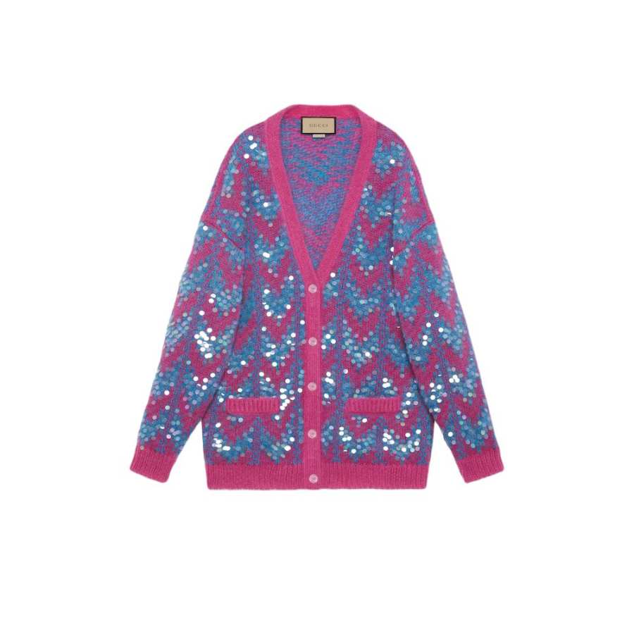 GUCCI GUCCI Button Up Sequinned Cardigan