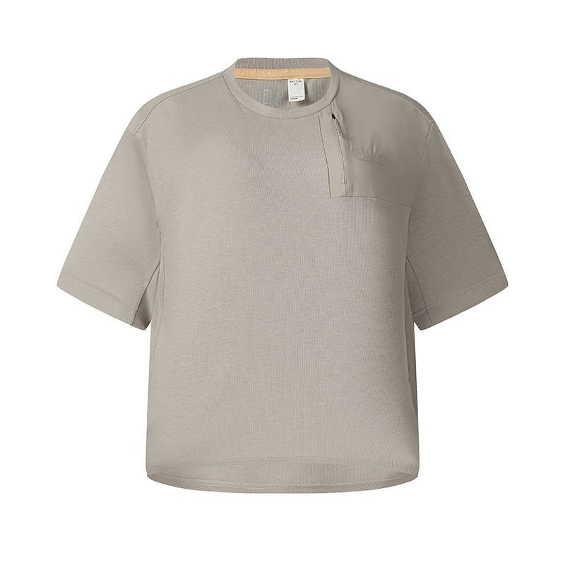 FILA Explorer T Shirts Women's Airy Khaki Crew Neck Moderate Heavyweight