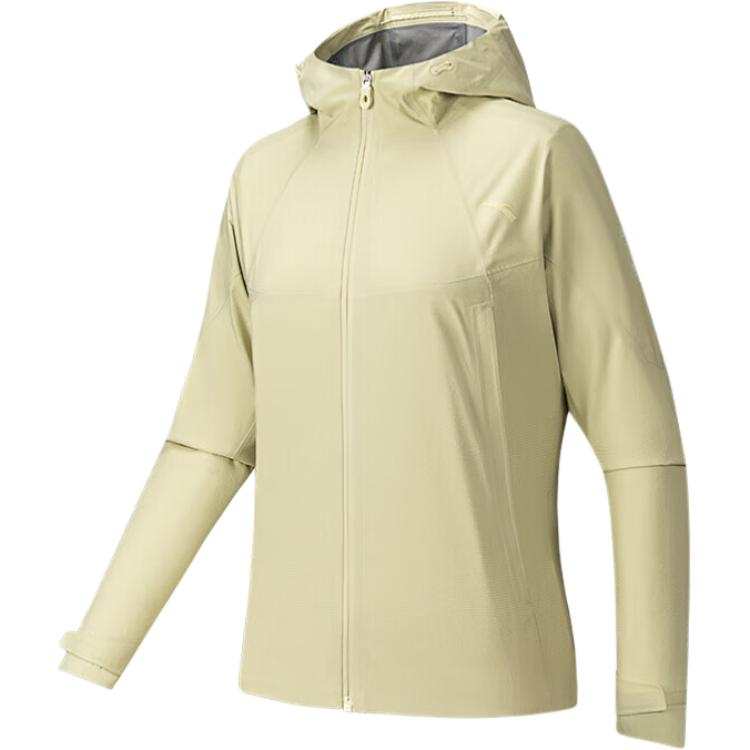ANTA Variety Training Collection Windbreaker Jackets Women's Milk Crisps Yellow Hooded Moderate