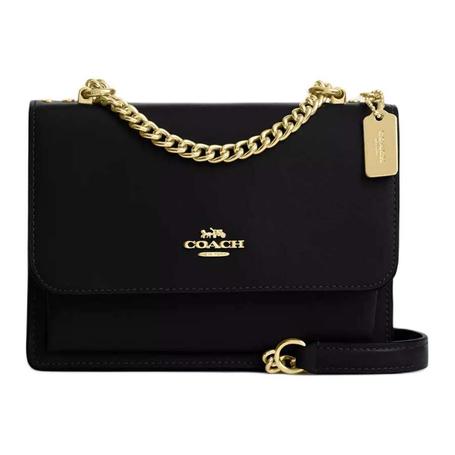 COACH Klare Cow Leather Shoulder Bag, Crossbody Bag Small Women's Black