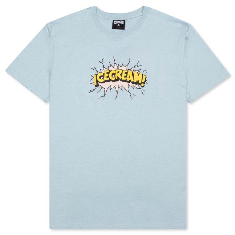 Ice Cream T Shirts Unisex Sky Blue Crew Neck Straight Fit