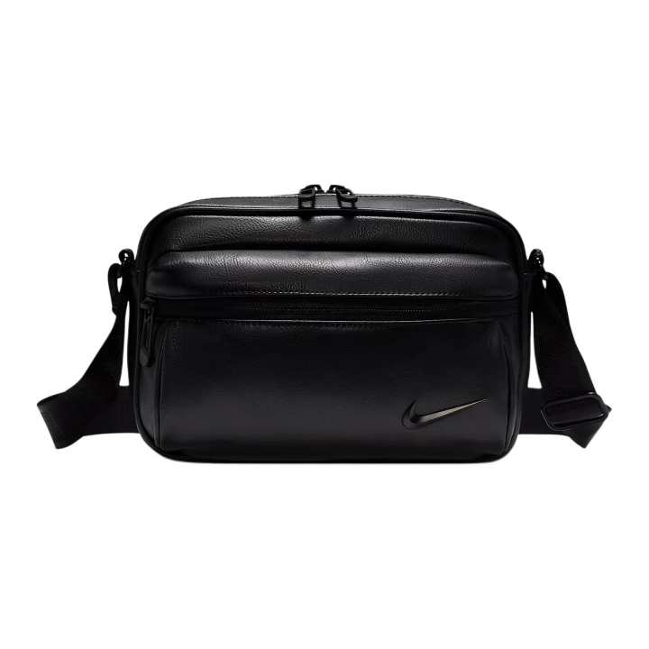 Nike Nike Heritage Polyurethane PU Shoulder Bag Unisex Black