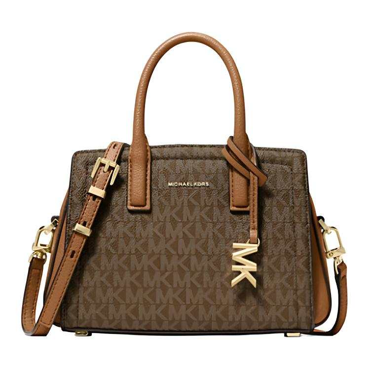 MICHAEL KORS Laila Coated Canvas Tote Bag, Shopping Bag, Handbag Mini Women's Acorn Brown
