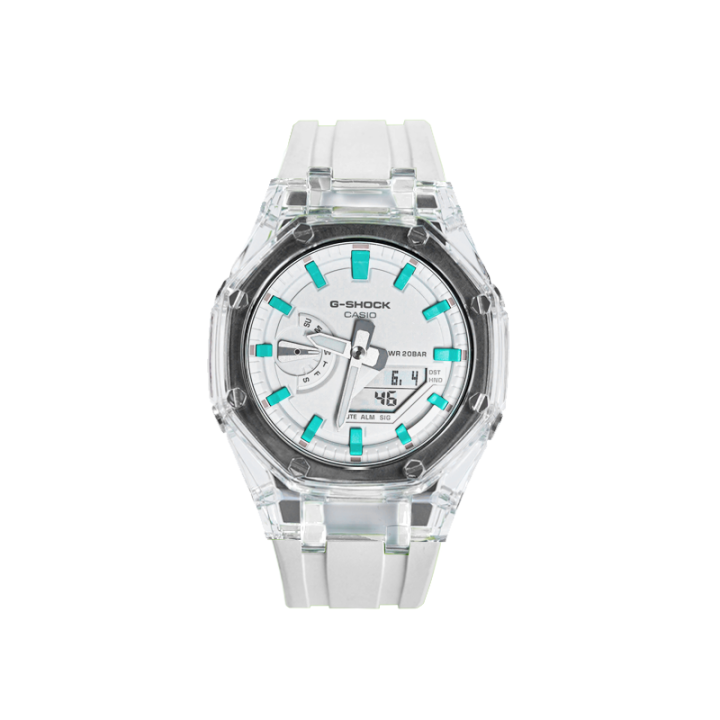 CASIO CASIO Custom Collection Quartz Movement Fluoroelastomer Strap Watch Unisex White Dial
