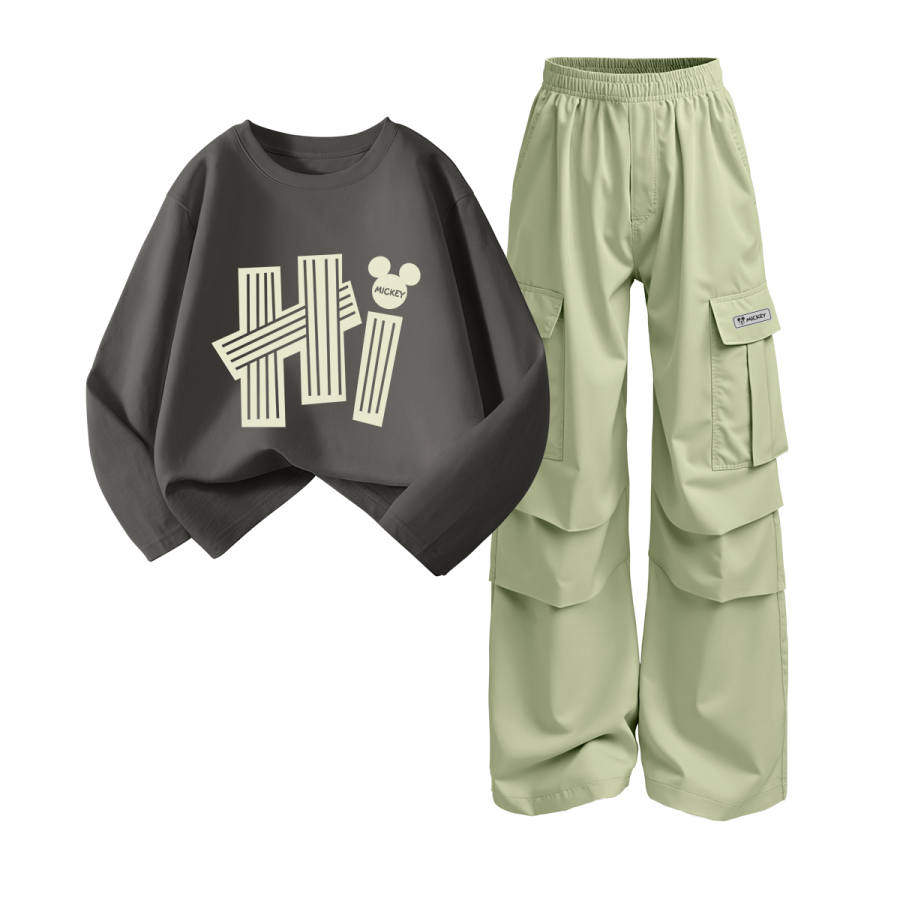 Disney Kids Casual Sportswear Crew Neck Moderate