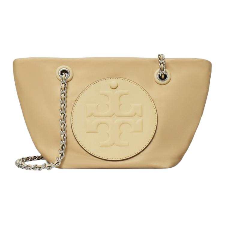 TORY BURCH Ella Fabric Crossbody Bags Small Unisex Praline Color