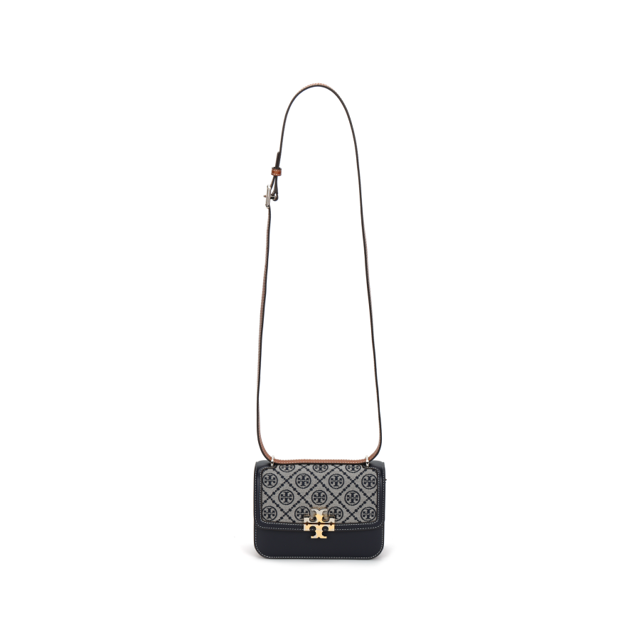 TORY BURCH T MonogramEleanor Cotton Shoulder Bag Small Women's Marine Blue