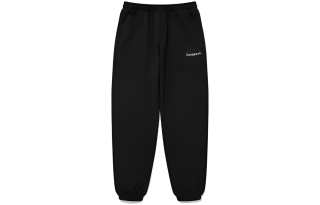 COVERNAT Knitted Sweatpants Unisex Black Moderate Cuffed Pants