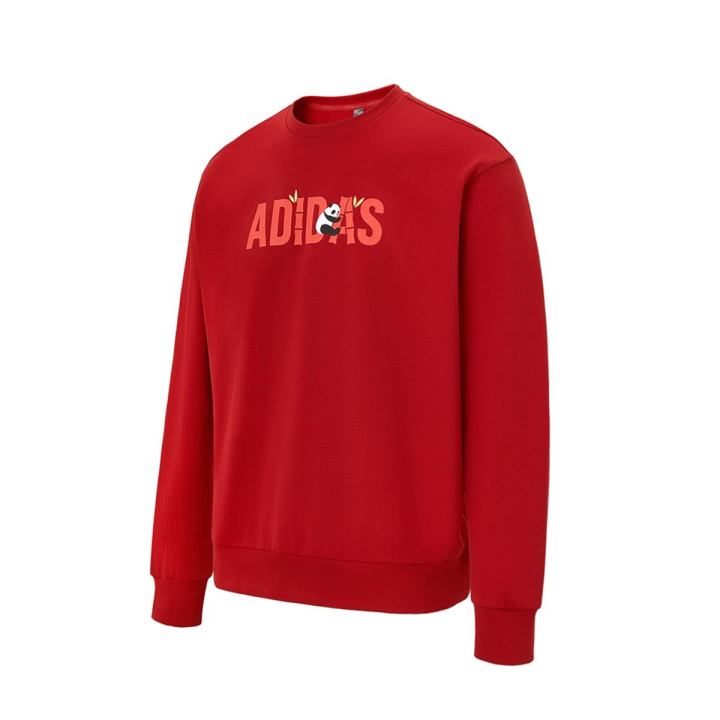 Adidas Adidas Sweatshirts Men's Red Crew Neck Moderate