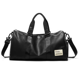 RIOREX Pu Gym Bag, Crossbody Bag Unisex Black