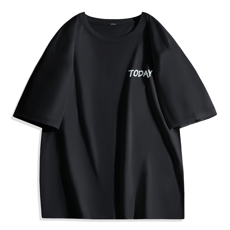 MINISO T Shirts Unisex Crew Neck Moderate Straight Fit