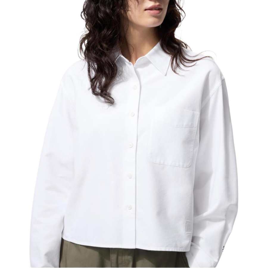 UNIQLO Shirts Unisex White Lapel Moderate