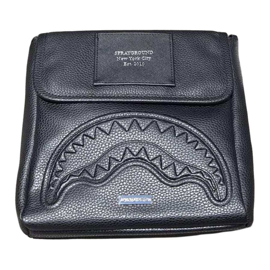 SPRAYGROUND PVC Messenger Bag, Shoulder Bag Men's Black