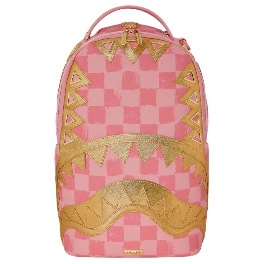 SPRAYGROUND SPRAYGROUND Artificial Leather Waterproof Fabric Backpack Regular Women's Pink