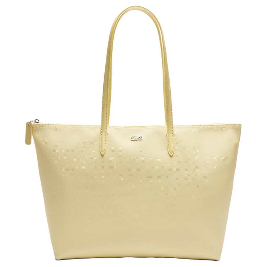 LACOSTE PVC Tote Bag, Shopping Bag, Shoulder Bag Large Women's Yellow