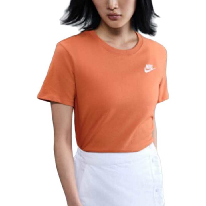 Nike Nike Clothing T Shirts Women's Orange Crew Neck