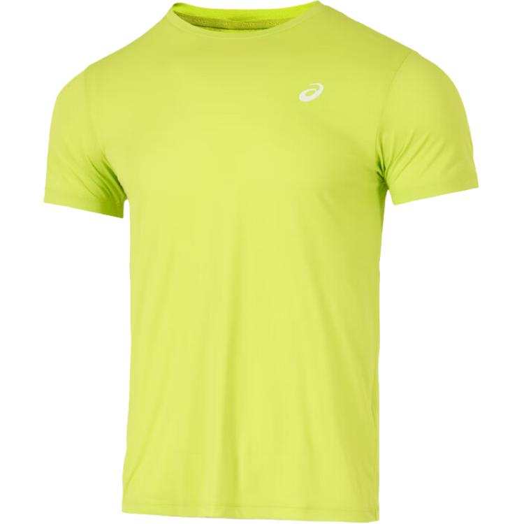 ASICS T Shirts Men's Neon Green Crew Neck Moderate