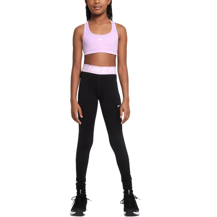 Nike Nike SwooshDry SS25 Solid Color Moderate Bra Kids' Light Purple