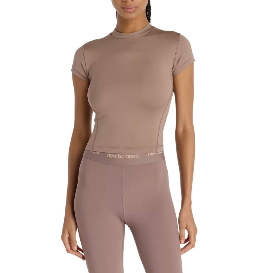 New Balance New Balance T Shirts Women's Brown Crew Neck