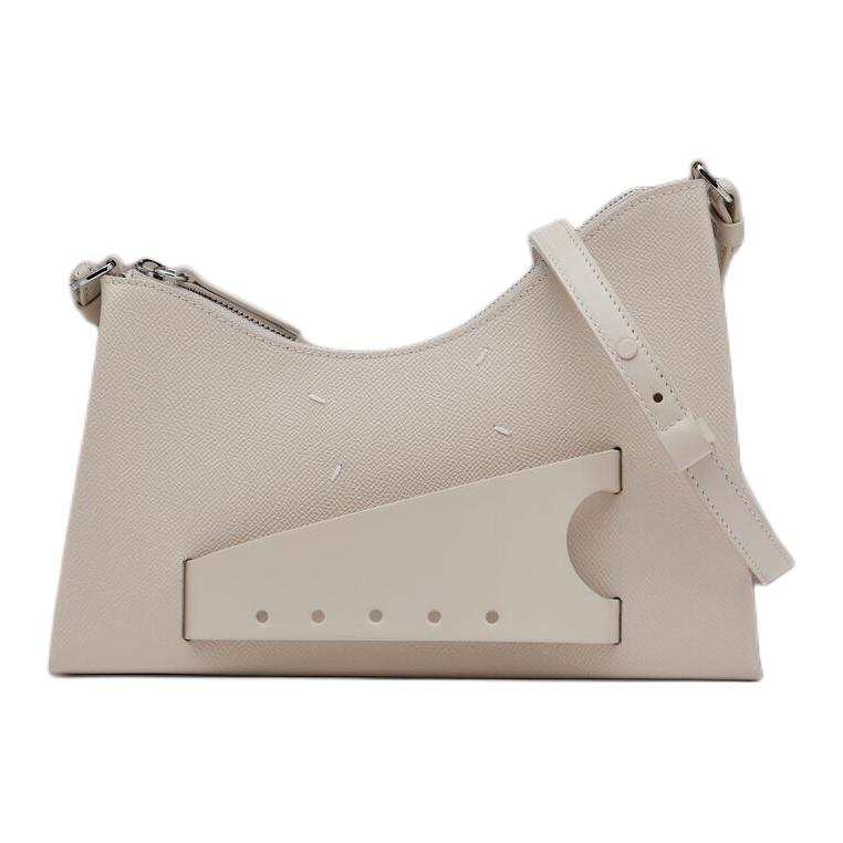 Maison Margiela Snatched Calfskin Handbag, Shoulder Bag Women's White