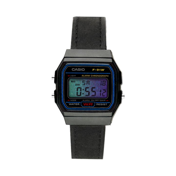 CASIO CASIO Custom Collection Quartz Movement Genuine Leather Strap Watch Unisex Black Dial