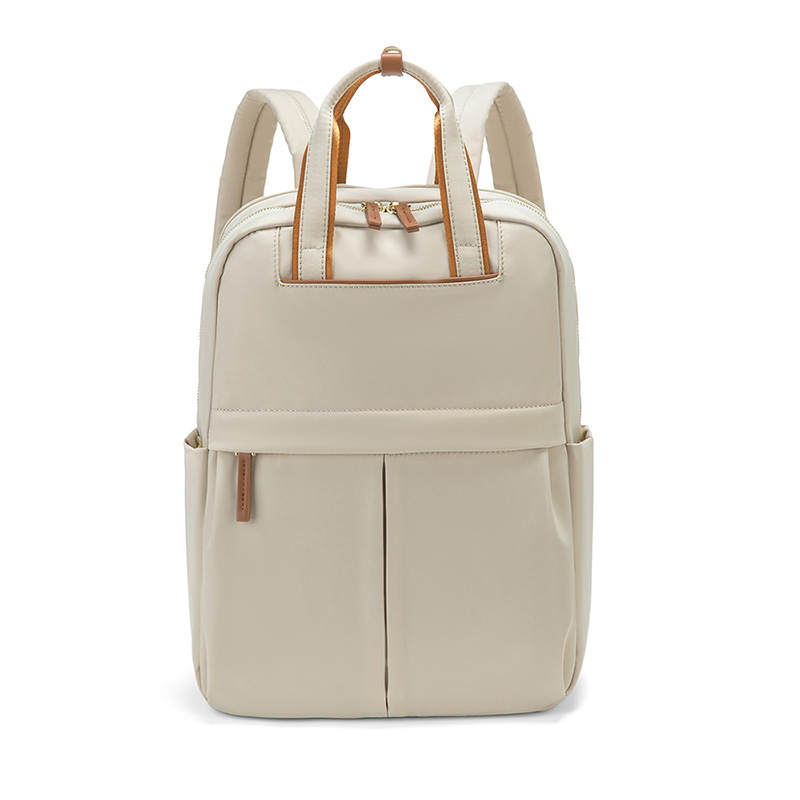 LAORENTOU LAORENTOU Fabric Backpack Regular Unisex Apricot/Black