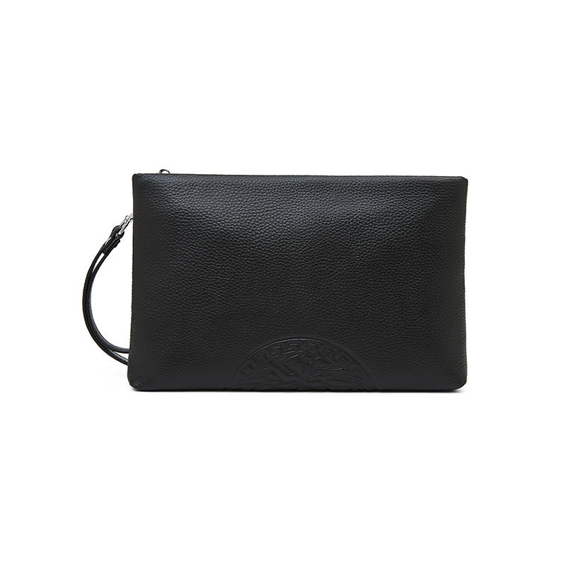LAORENTOU Cow Leather Clutch Regular Men's Black