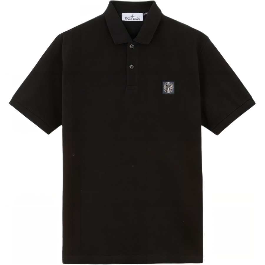 STONE ISLAND Logo Patch Short Sleeved Polo Shirt