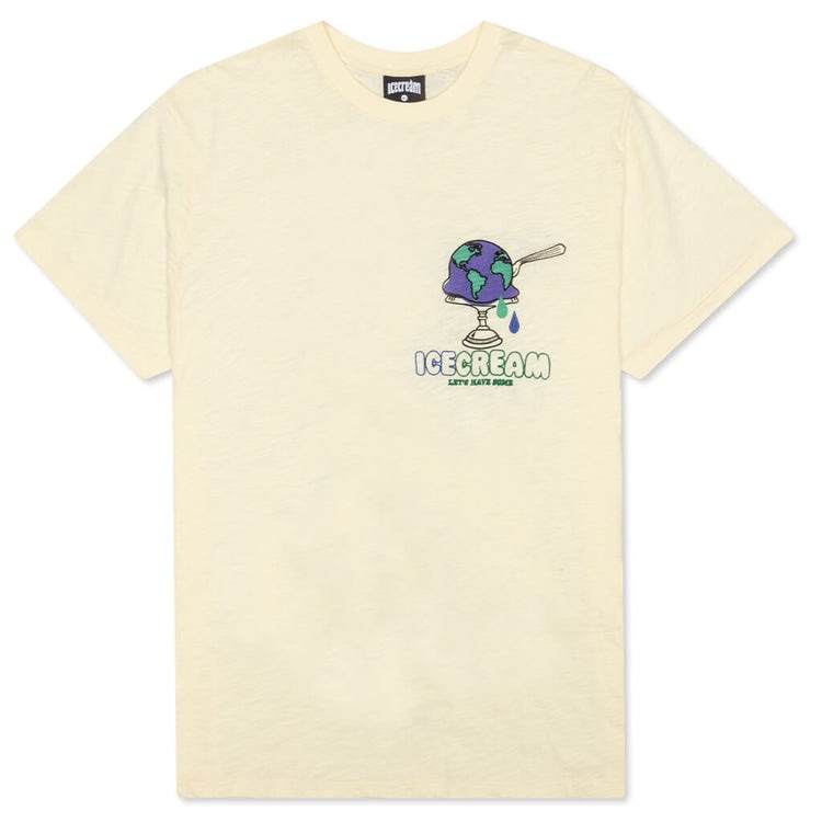 Ice Cream T Shirts Unisex Beige Crew Neck Moderate Straight Fit