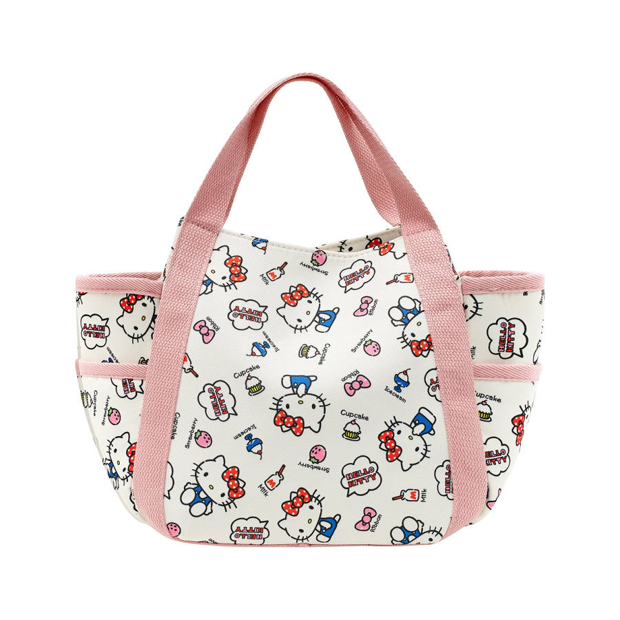 Sanrio Hello Kitty Canvas Handbag Regular Women's Pink White