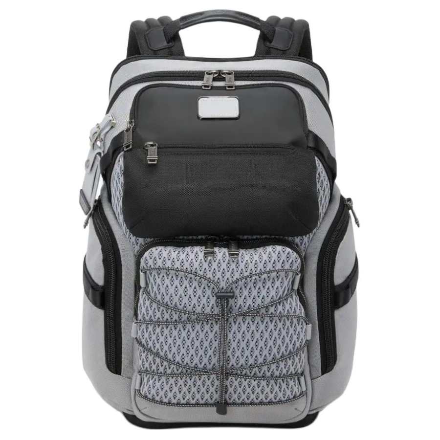 TUMI TUMI Alpha Bravo Nylon Backpack Unisex Gray Blue Mesh