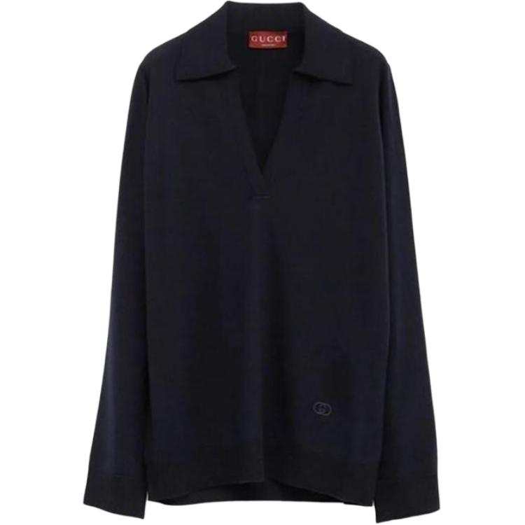 GUCCI Gucci polo-neck logo top
