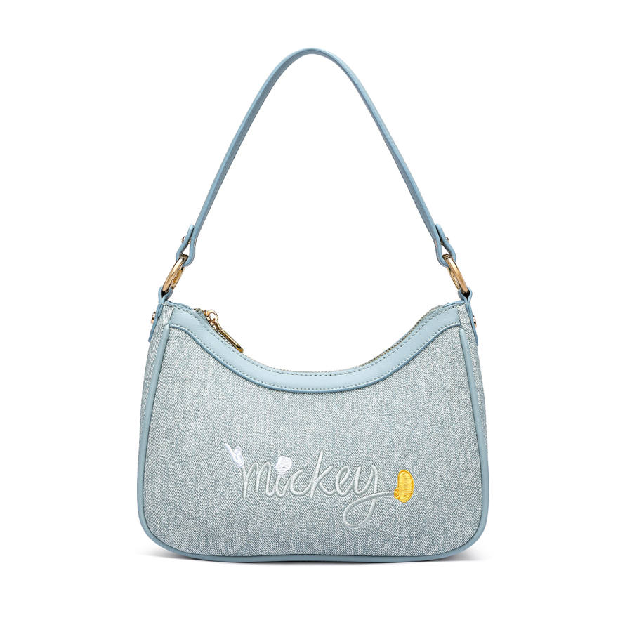 Disney Mickey Mouse Pu Shoulder Bag Women's Denim Blue