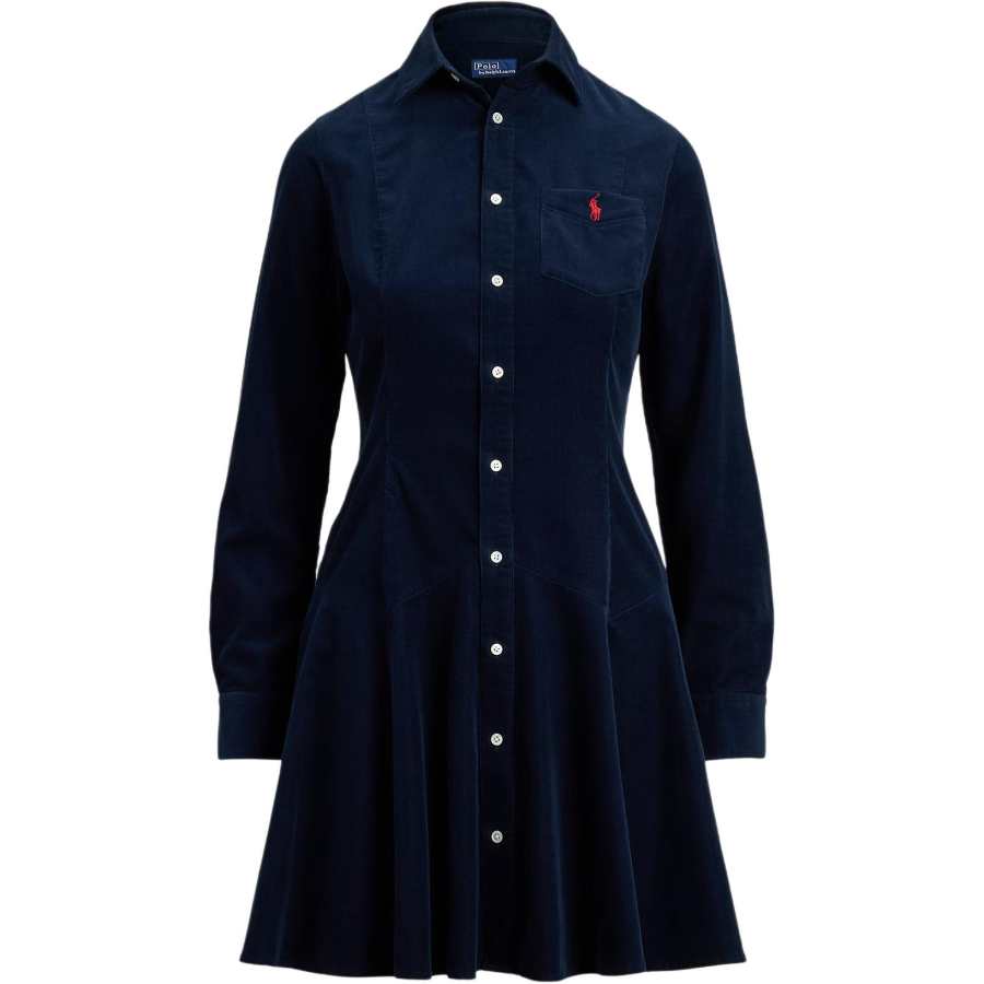 Polo Ralph Lauren Corduroy Flared Shirt Mini Dress